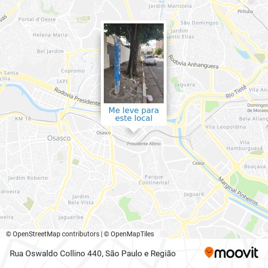 Rua Oswaldo Collino 440 mapa