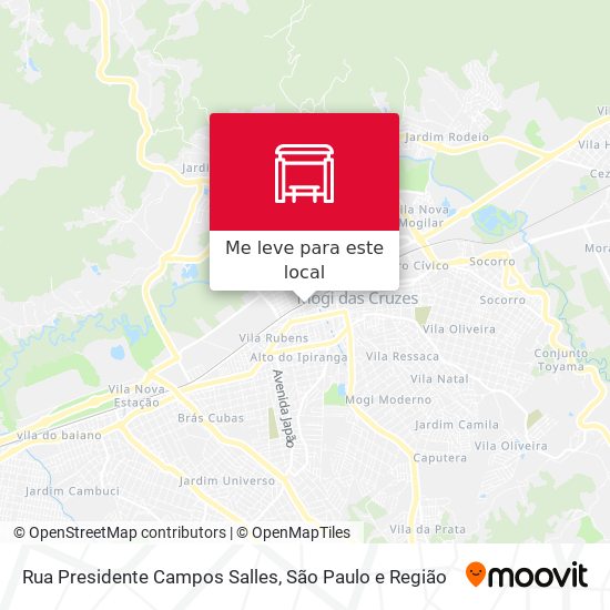 Rua Presidente Campos Salles mapa