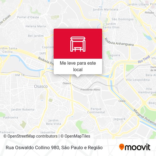 Rua Oswaldo Collino 980 mapa