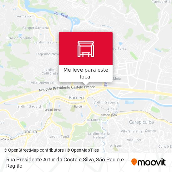 Rua Presidente Artur da Costa e Silva mapa
