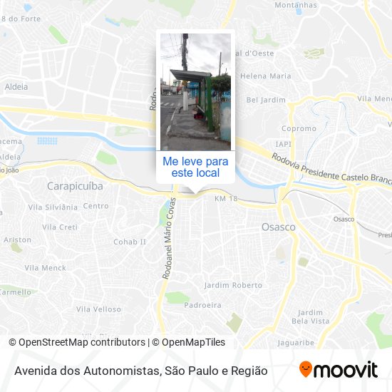 Avenida dos Autonomistas mapa