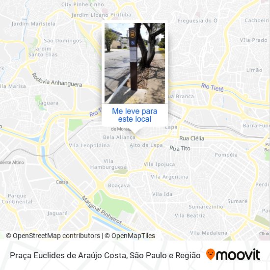 Praça Euclides de Araújo Costa mapa
