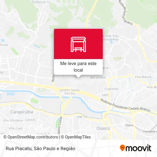 Rua Piacatu mapa