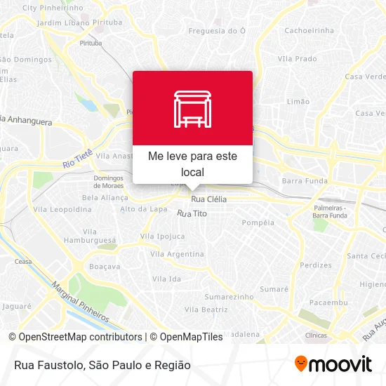 Rua Faustolo mapa