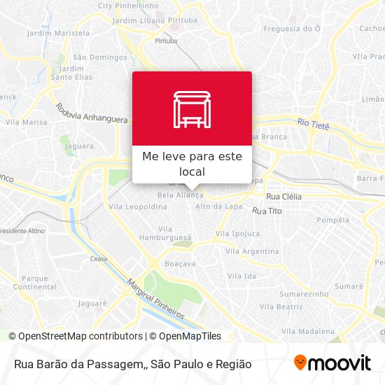 Rua Barão da Passagem, mapa