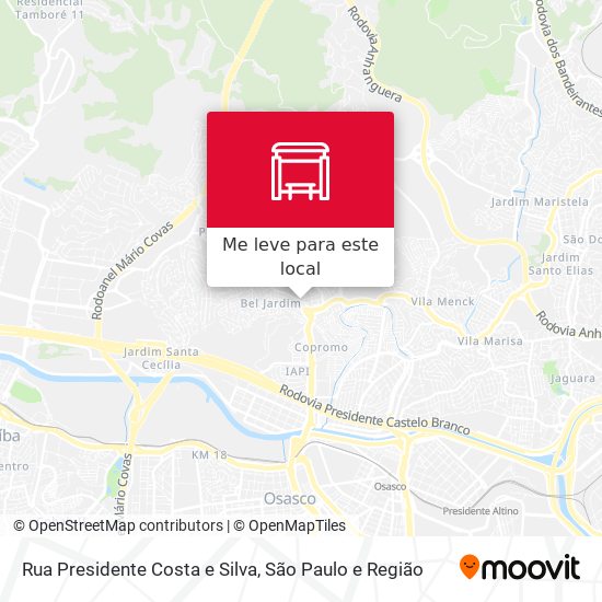 Rua Presidente Costa e Silva mapa