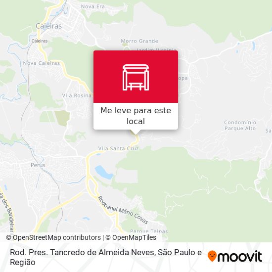 Rod. Pres. Tancredo de Almeida Neves mapa