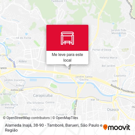 Alameda Inajá, 38-90 - Tamboré, Barueri mapa