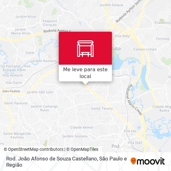 Rod. João Afonso de Souza Castellano mapa