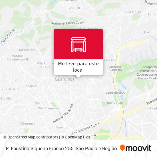 R. Faustino Siqueira Franco 255 mapa
