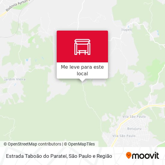 Estrada Taboão do Parateí mapa