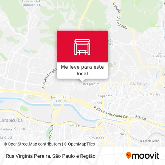 Rua Virgínia Pereira mapa