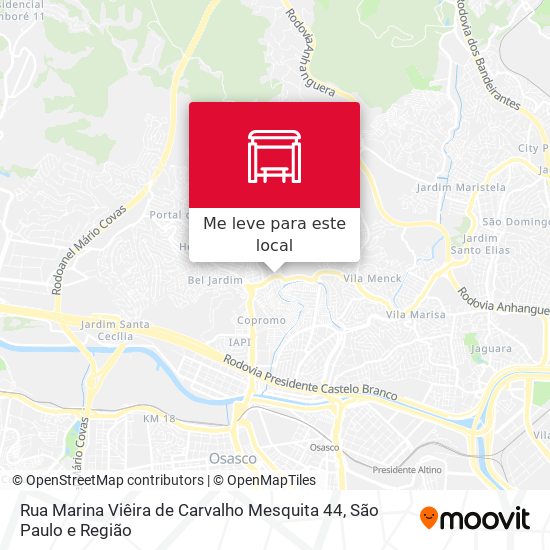 Rua Marina Viêira de Carvalho Mesquita 44 mapa