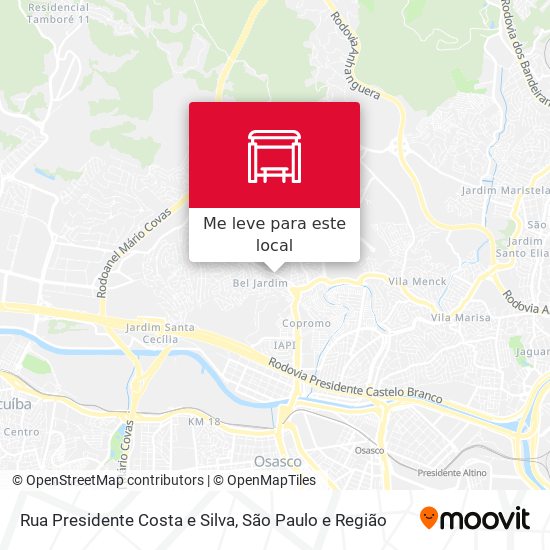 Rua Presidente Costa e Silva mapa