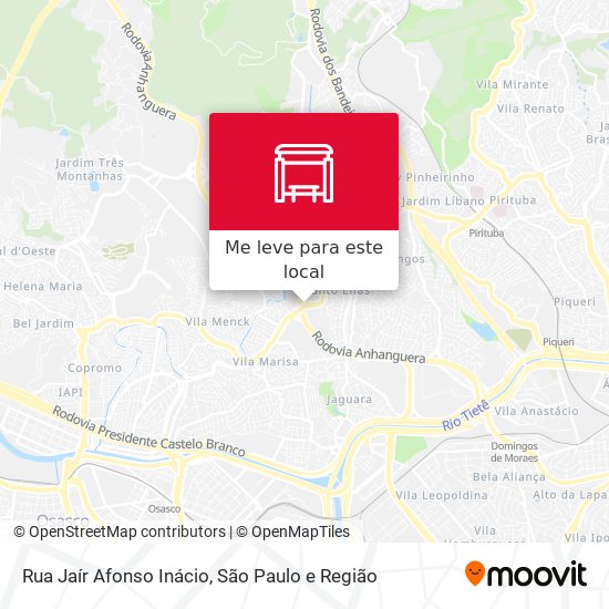 Rua Jaír Afonso Inácio mapa