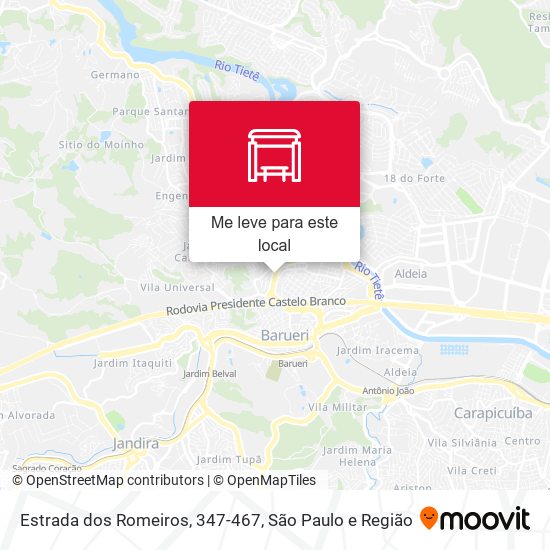 Estrada dos Romeiros, 347-467 mapa