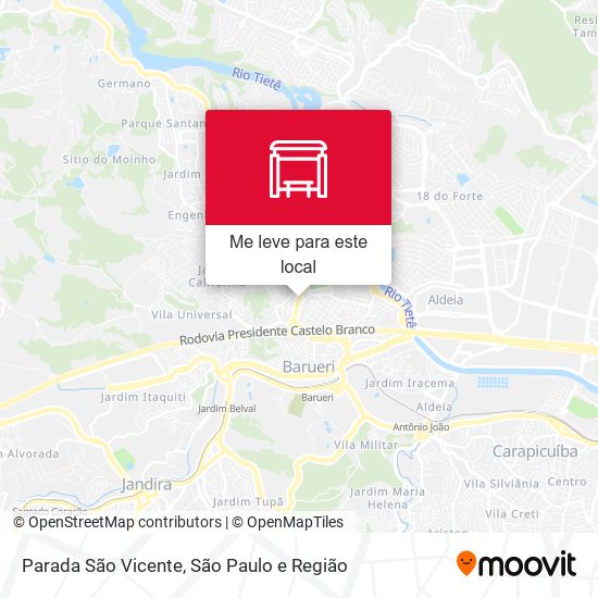 Parada São Vicente mapa