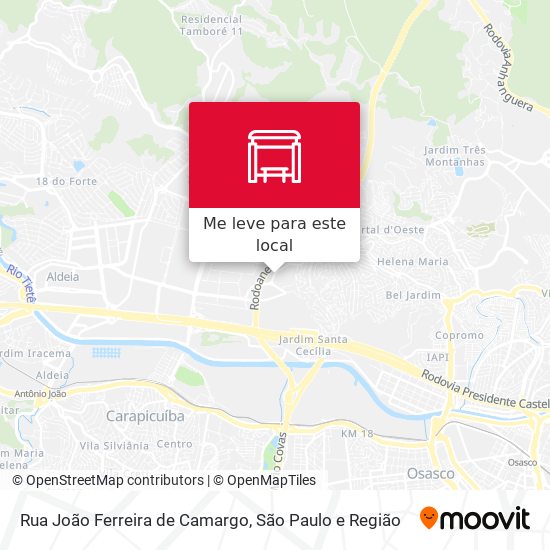 Rua João Ferreira de Camargo mapa