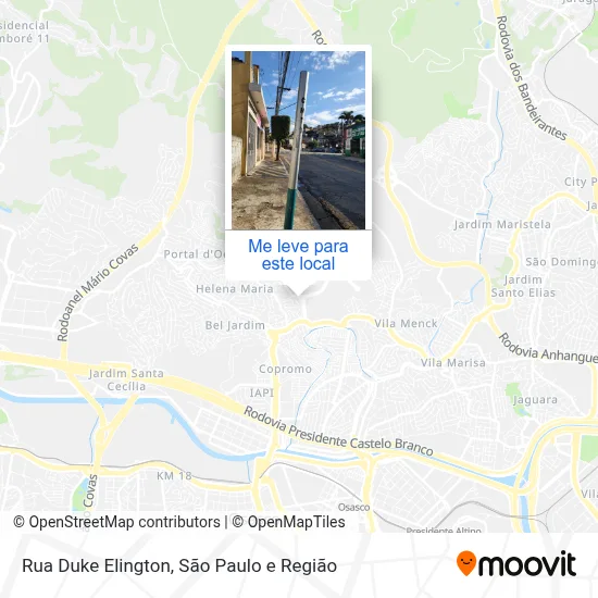 Rua Duke Elington mapa