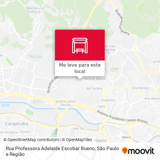 Rua Professora Adelaíde Escobar Bueno mapa