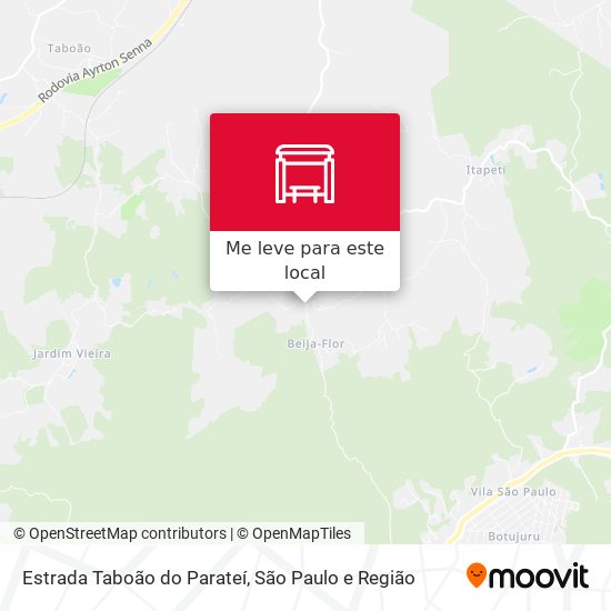 Estrada Taboão do Parateí mapa