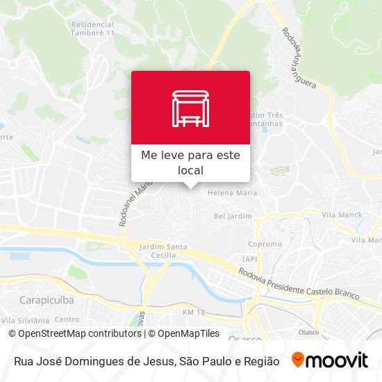 Rua José Domingues de Jesus mapa