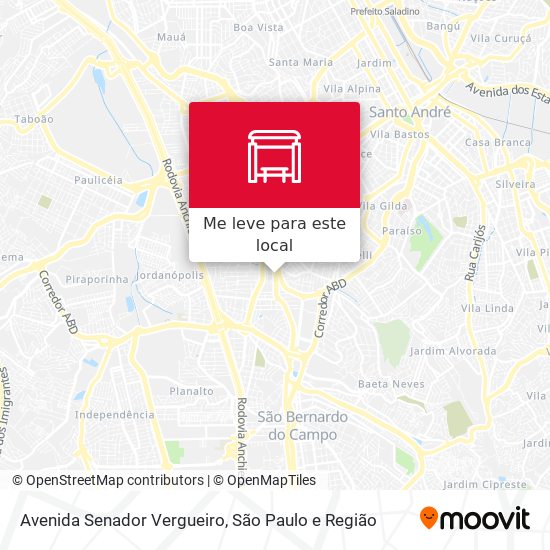 Avenida Senador Vergueiro mapa