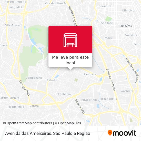 Avenida das Ameixeiras mapa
