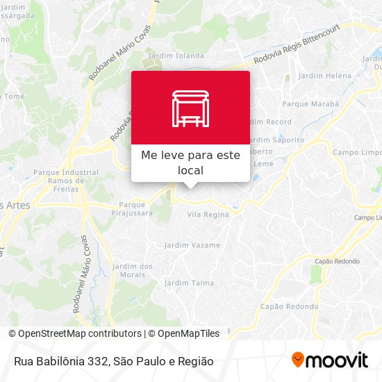 Rua Babilônia 332 mapa