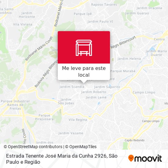 Estrada Tenente José Maria da Cunha 2926 mapa