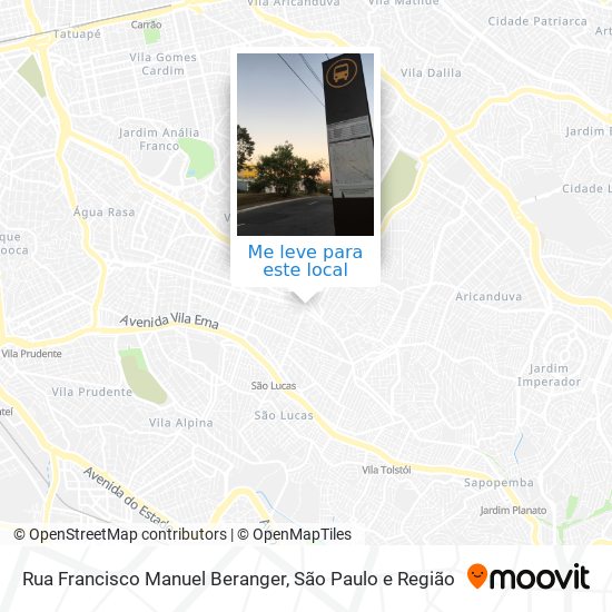 Rua Francisco Manuel Beranger mapa