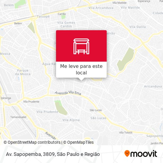 Av. Sapopemba, 3809 mapa