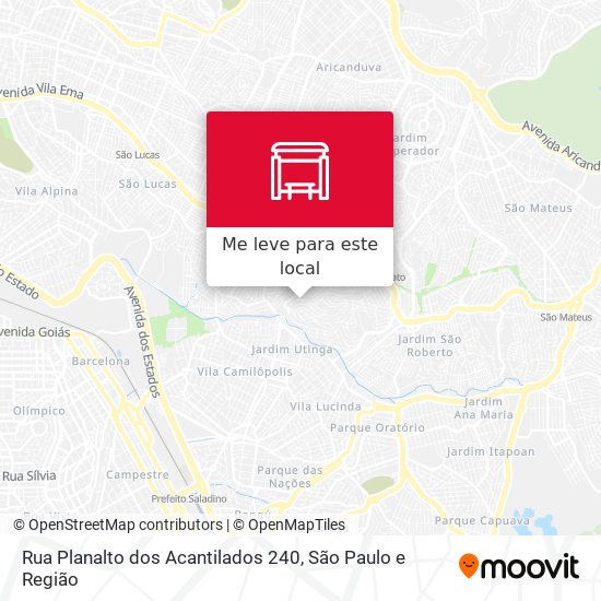 Rua Planalto dos Acantilados 240 mapa