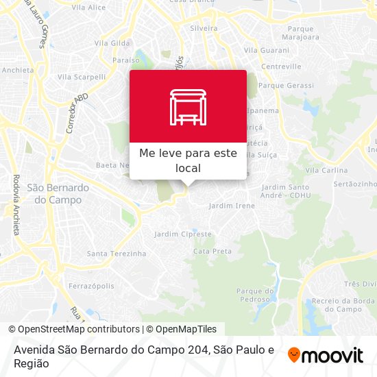 Avenida São Bernardo do Campo 204 mapa