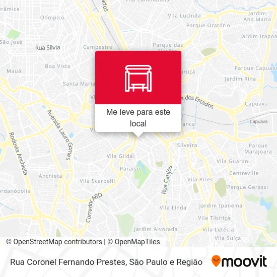Rua Coronel Fernando Prestes mapa