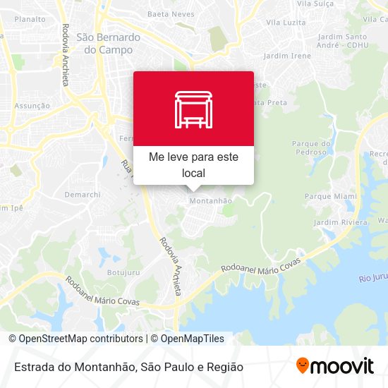 Estrada do Montanhão mapa