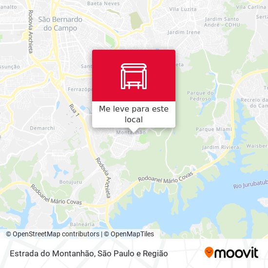 Estrada do Montanhão mapa
