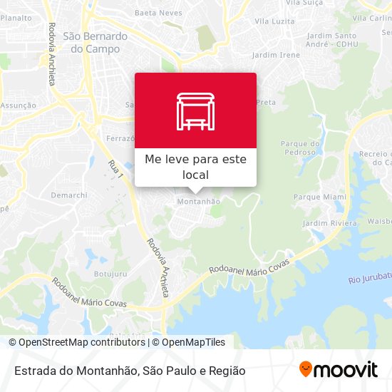 Estrada do Montanhão mapa