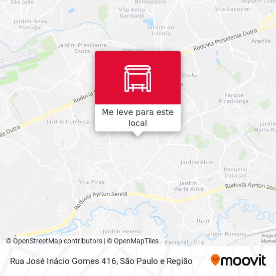 Rua José Inácio Gomes 416 mapa