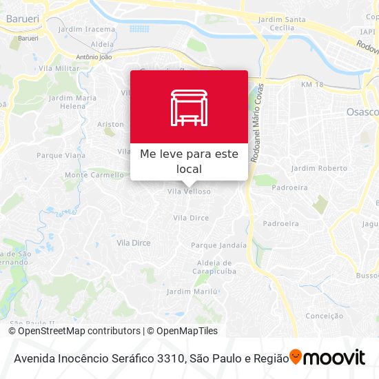 Avenida Inocêncio Seráfico 3310 mapa