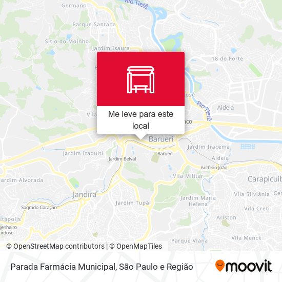 Parada Farmácia Municipal mapa