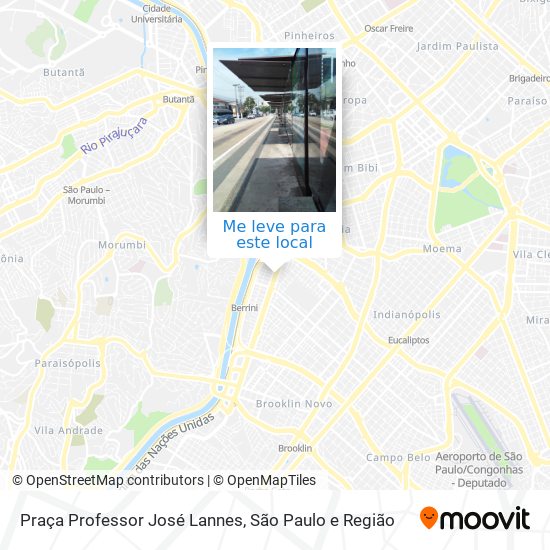 Praça Professor José Lannes mapa