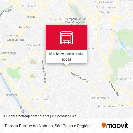 Parada Parque do Nabuco mapa