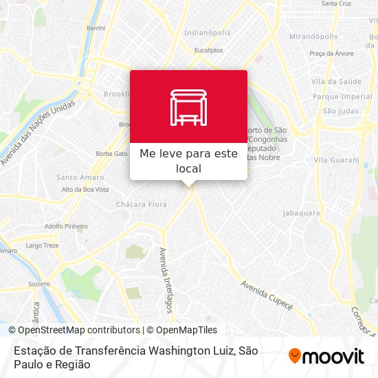 Estação de Transferência Washington Luiz mapa