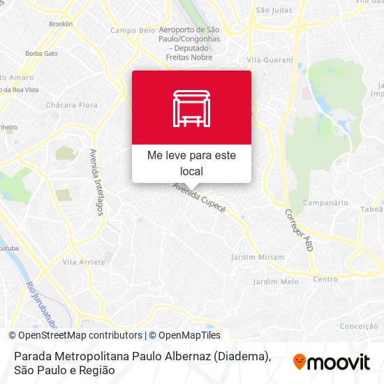 Parada Metropolitana Paulo Albernaz (Diadema) mapa