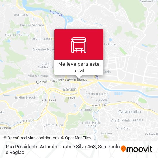 Rua Presidente Artur da Costa e Silva 463 mapa