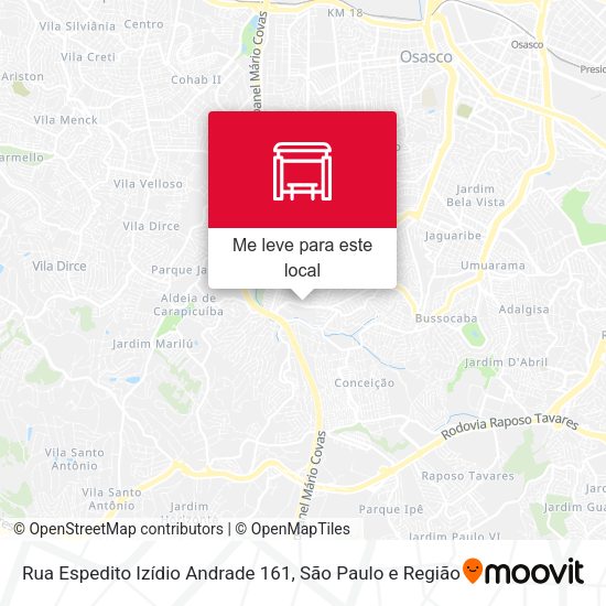 Rua Espedito Izídio Andrade 161 mapa