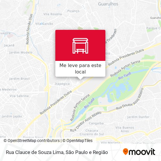 Rua Clauce de Souza Lima mapa