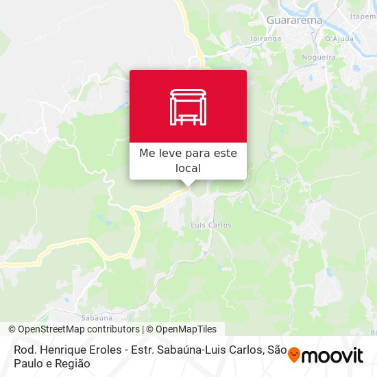 Rod. Henrique Eroles - Estr. Sabaúna-Luis Carlos mapa