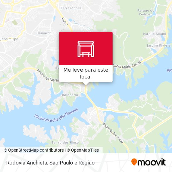 Rodovia Anchieta mapa